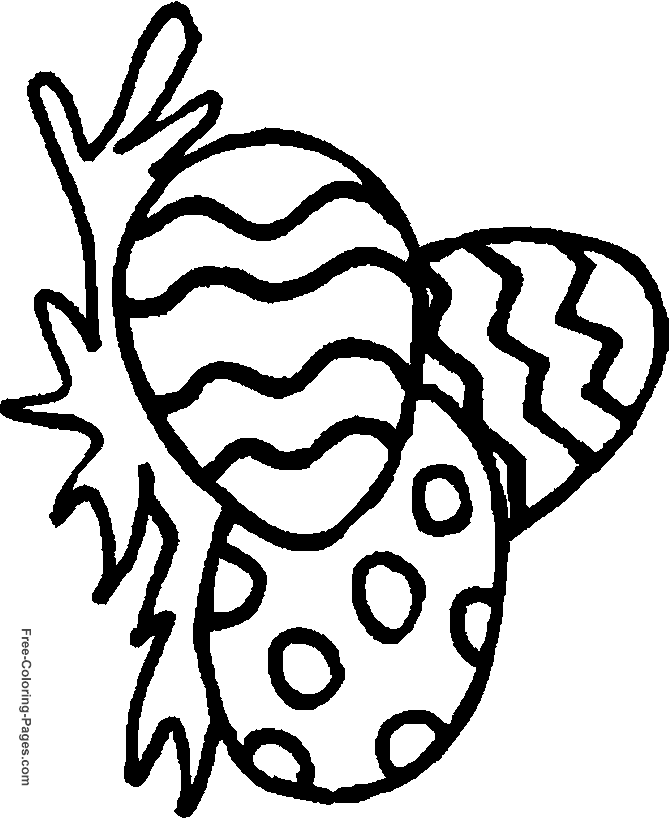 Easter coloring sheet - Eggs to print and color
