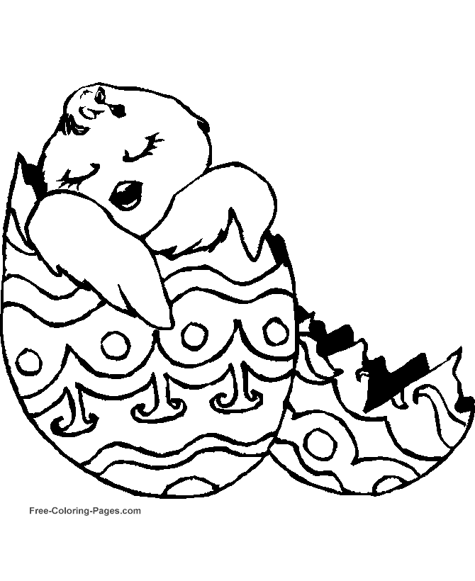 Easter coloring pictures - Color baby chick picture