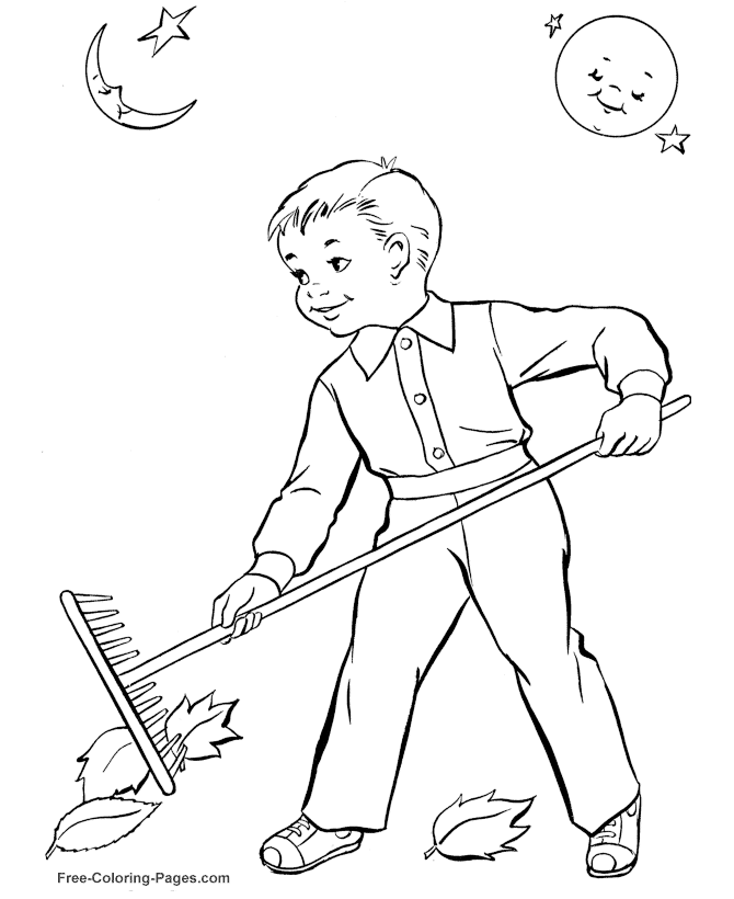Autumn or Fall Coloring Book Pages - 11