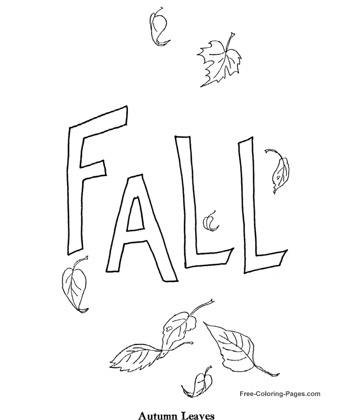 Fall Coloring Pages, Sheets and Pictures