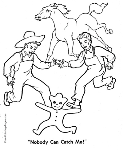 Gingerbread Man coloring pages Nobody Can