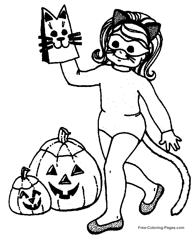 Halloween coloring sheets - Coloring pages for girls
