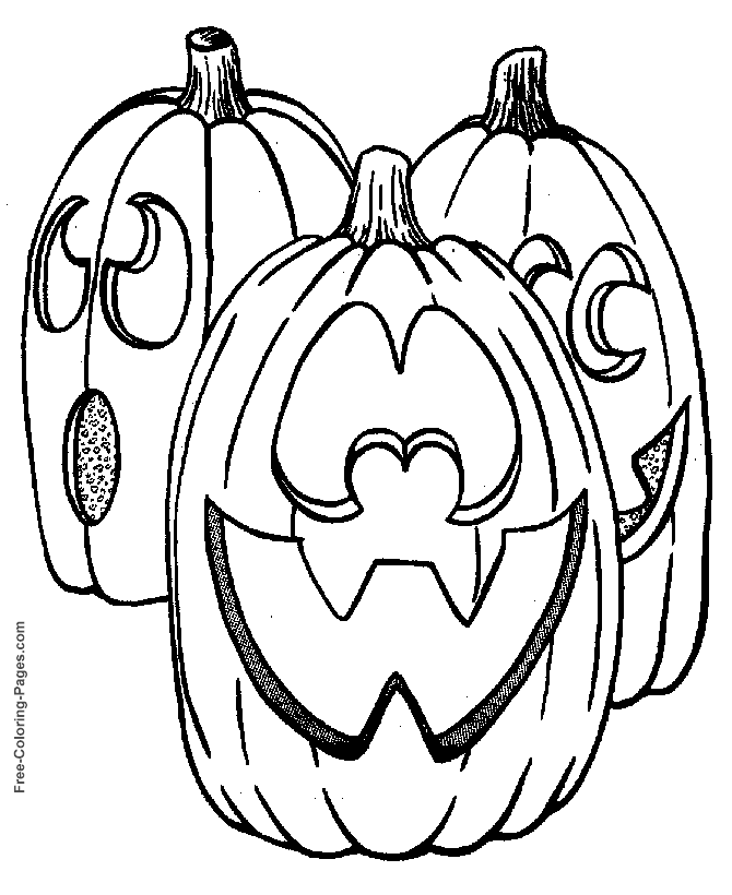 Halloween coloring pages - Jack-O-Lanterns