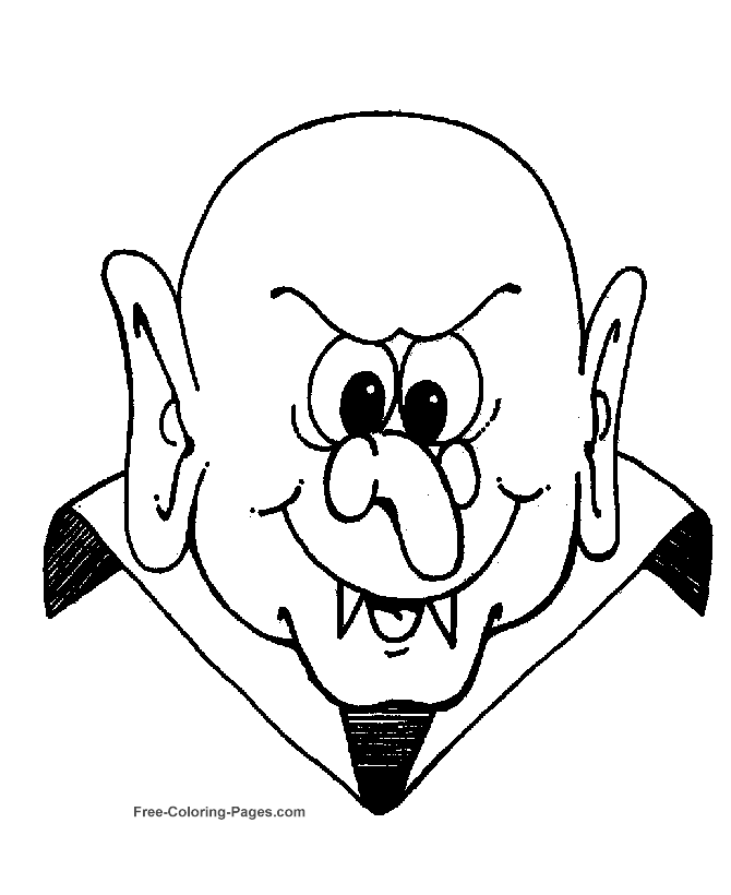 Halloween coloring book pictures - Scary Dracula