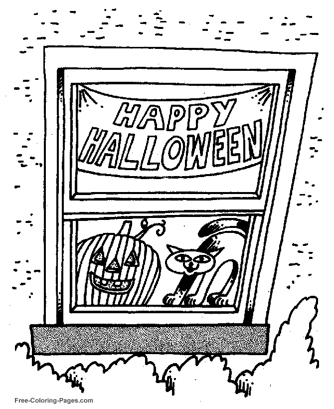 Halloween coloring pages - Happy pictures to print