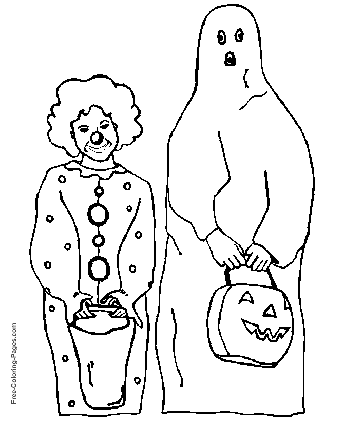 Halloween coloring pages - Trick or Treat to color