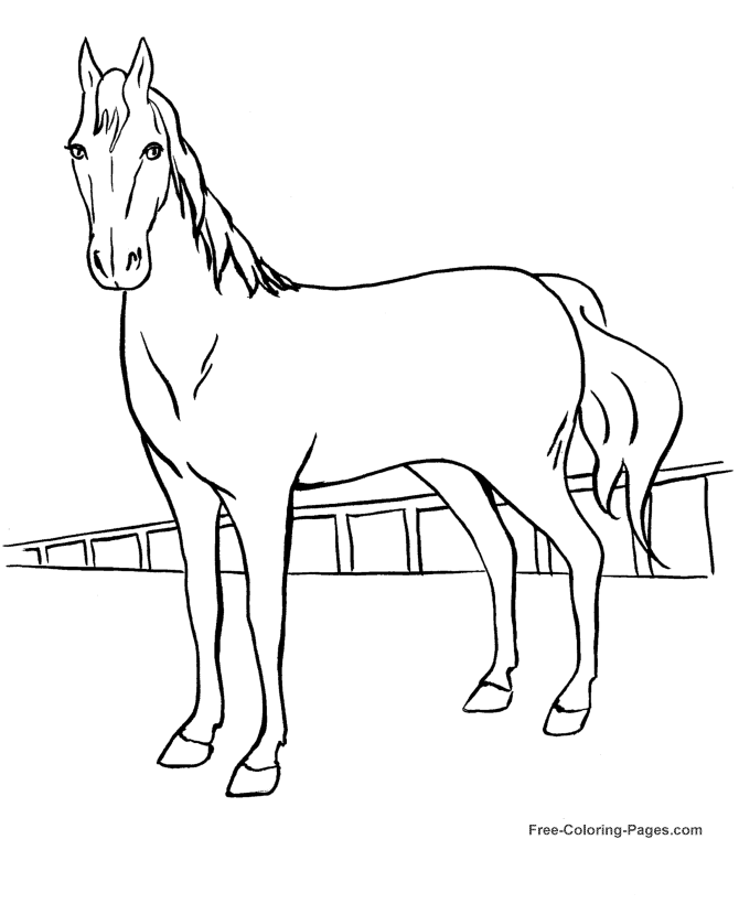 Horse coloring pages 002