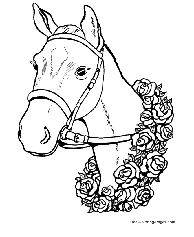 Horse coloring pages 003
