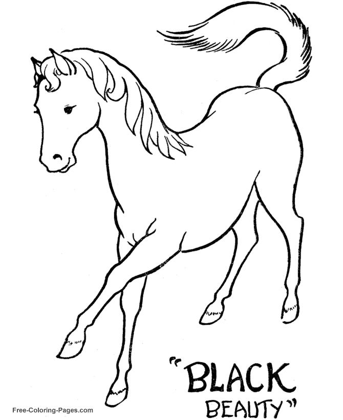 Horses coloring book pages to color