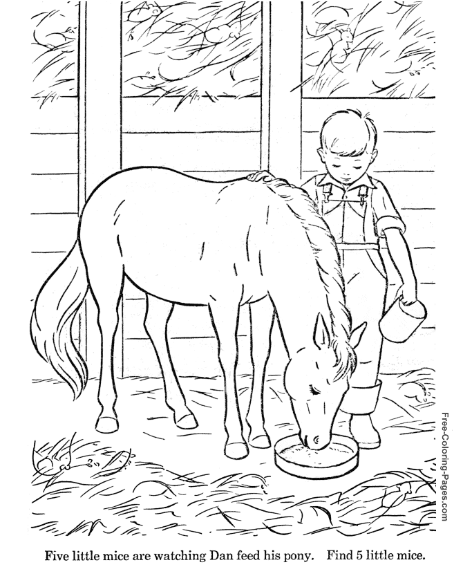 Coloring pictures of horses to print and color