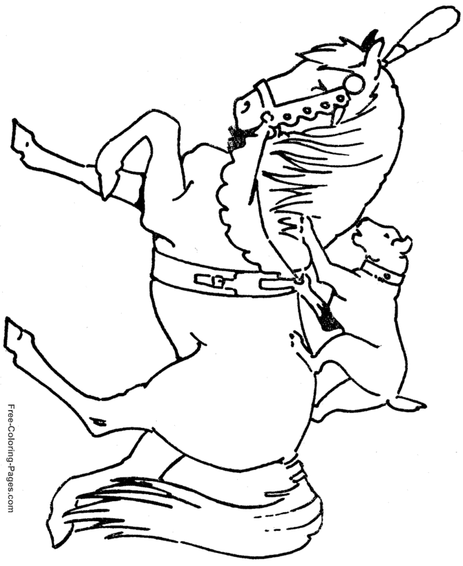 Print coloring pictures of horses