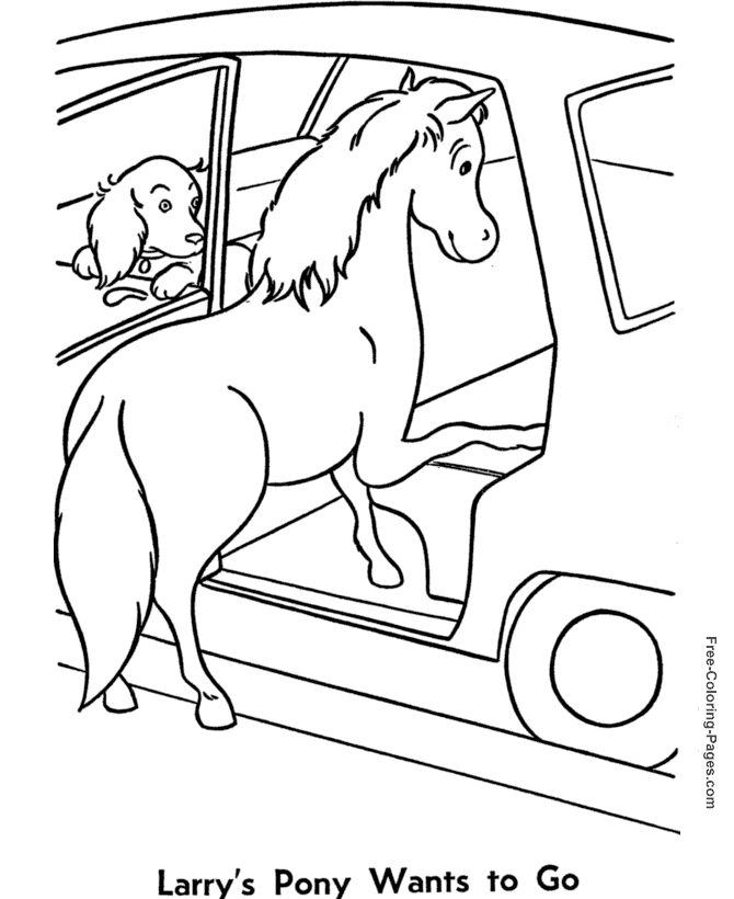 Free coloring pictures of horses printable