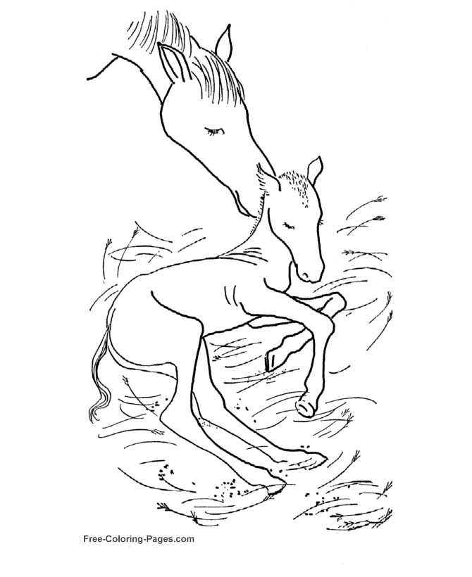 Printable coloring pages of Horses to color