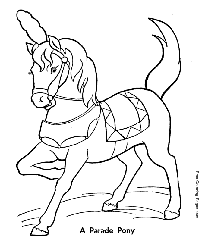 Horse coloring sheets to print
