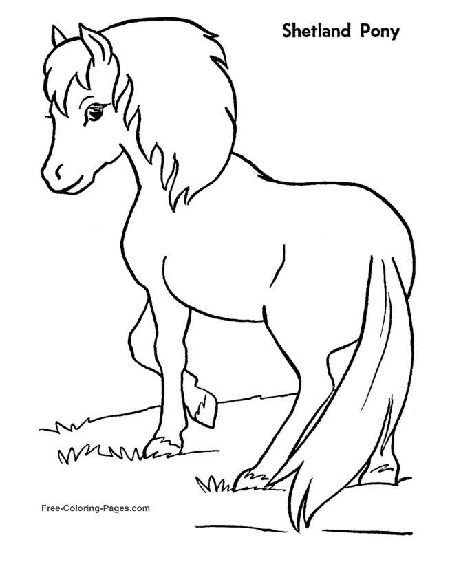 Free pony coloring sheet