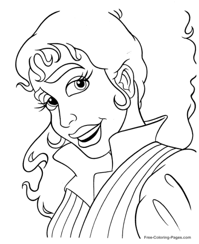 Hunchback and Esmeralda coloring pages