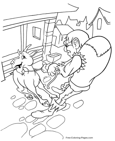 Quasimodo and Djali coloring page