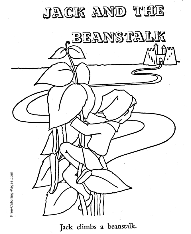 Free Jack and the Beanstalk coloring page