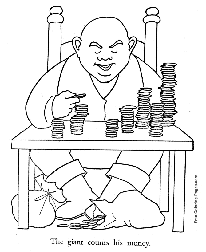 Jack and the Beanstalk Giant coloring page