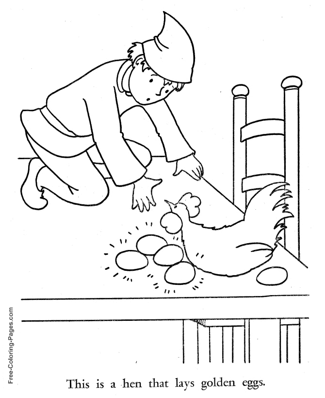Jack and Beanstalk escape coloring page