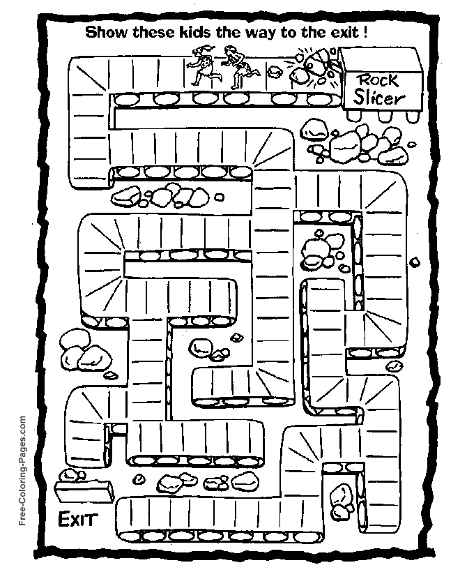 Kids channel maze to print