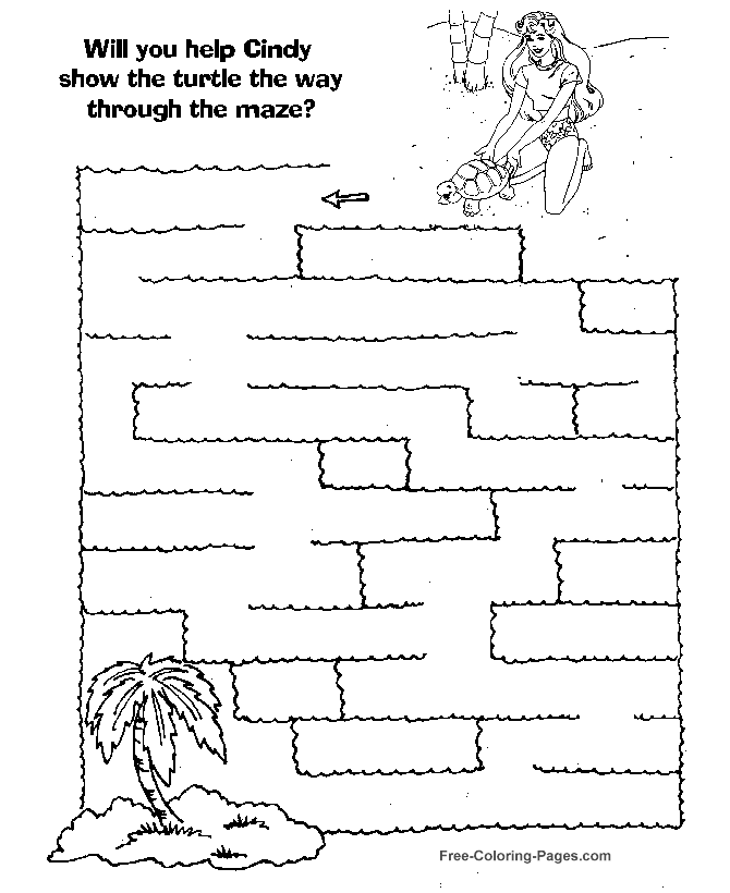 Kids channel maze worksheets