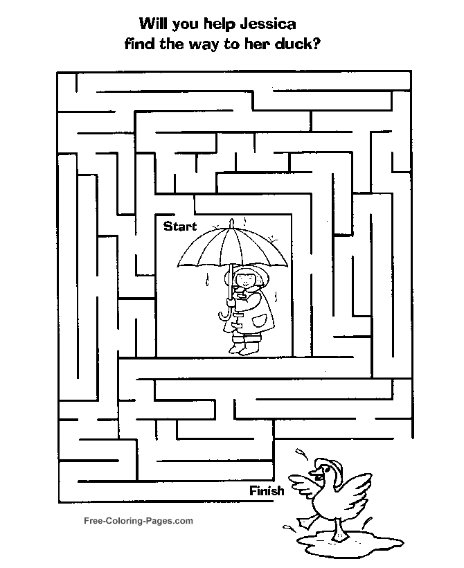 Printable worksheets of channel mazes