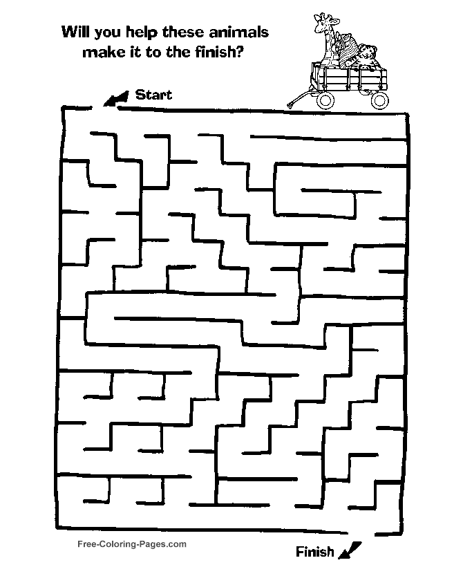 print channel maze worksheets