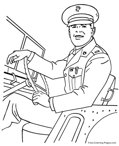 Free military coloring pages