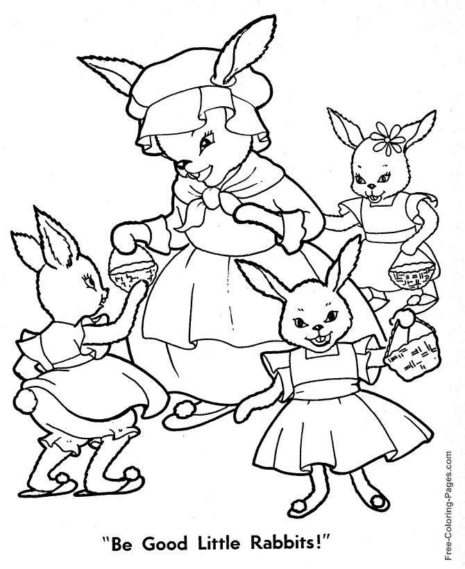 Peter Rabbit Story coloring page