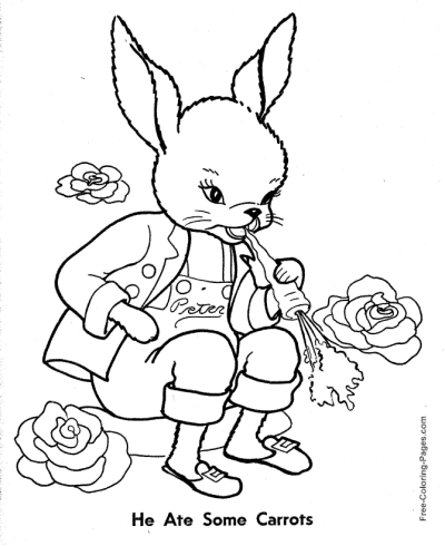 Eating Carrots Peter Rabbit story