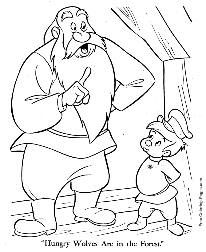 Peter and the Wolf Story coloring page