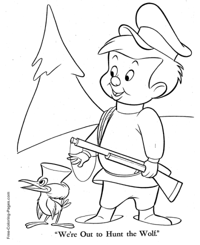 Coloring Pages Peter and the Wolf story