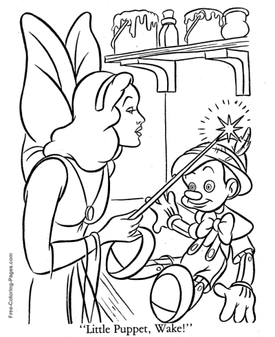 Pinocchio coloring pages Fairy Tale