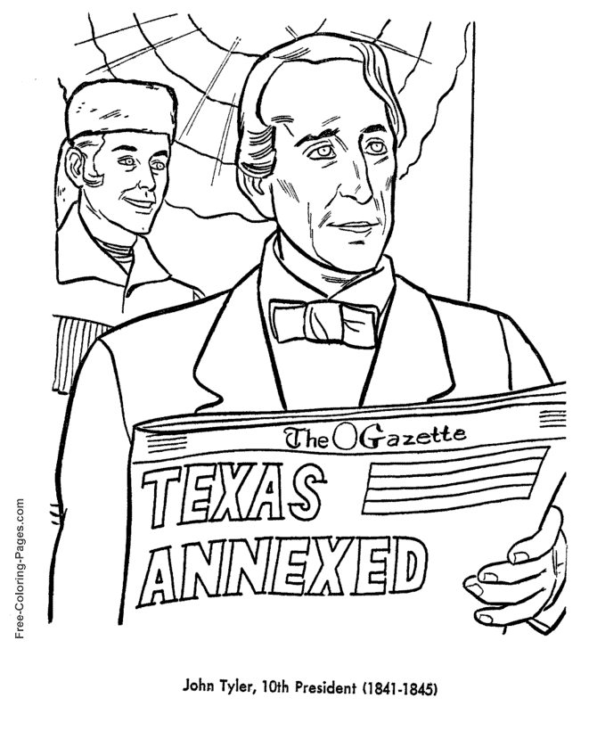 John Tyler coloring page
