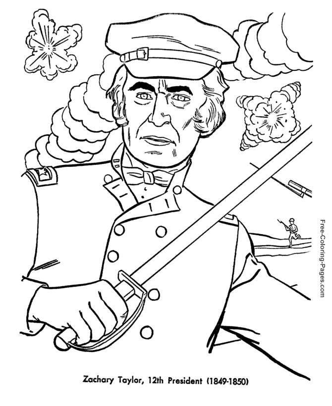 Zachary Taylor coloring page