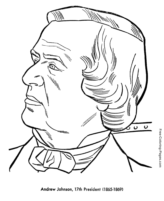 Andrew Johnson coloring page