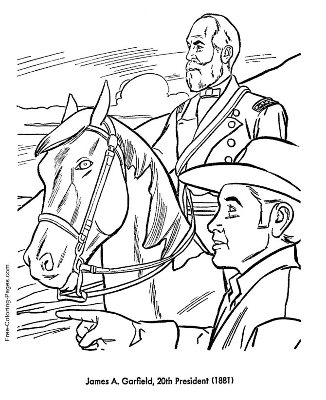 James Garfield coloring page