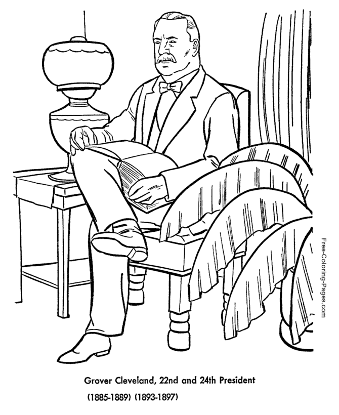 Grover Cleveland coloring page