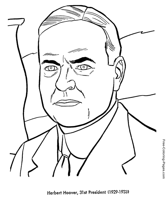 Herbert Hoover coloring page