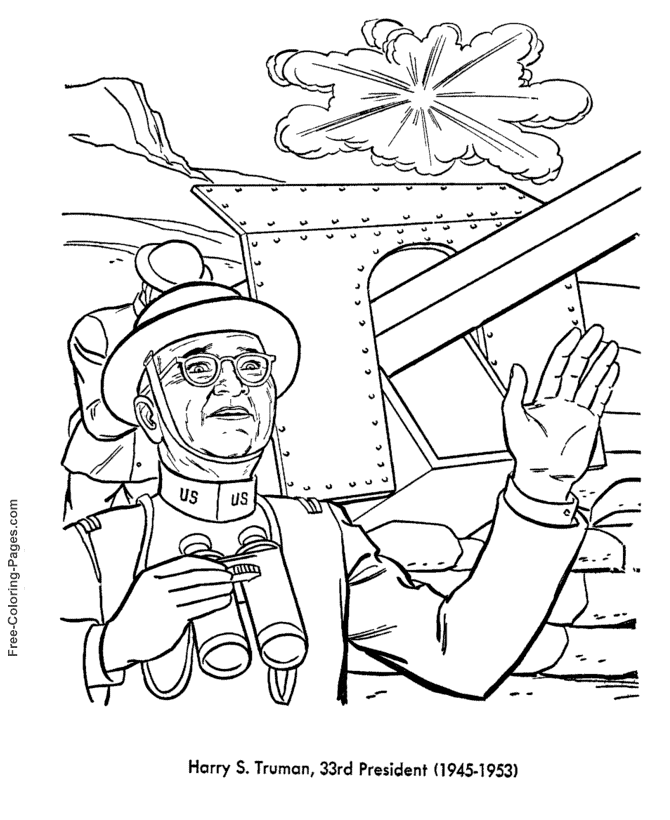 Harry S Truman coloring page