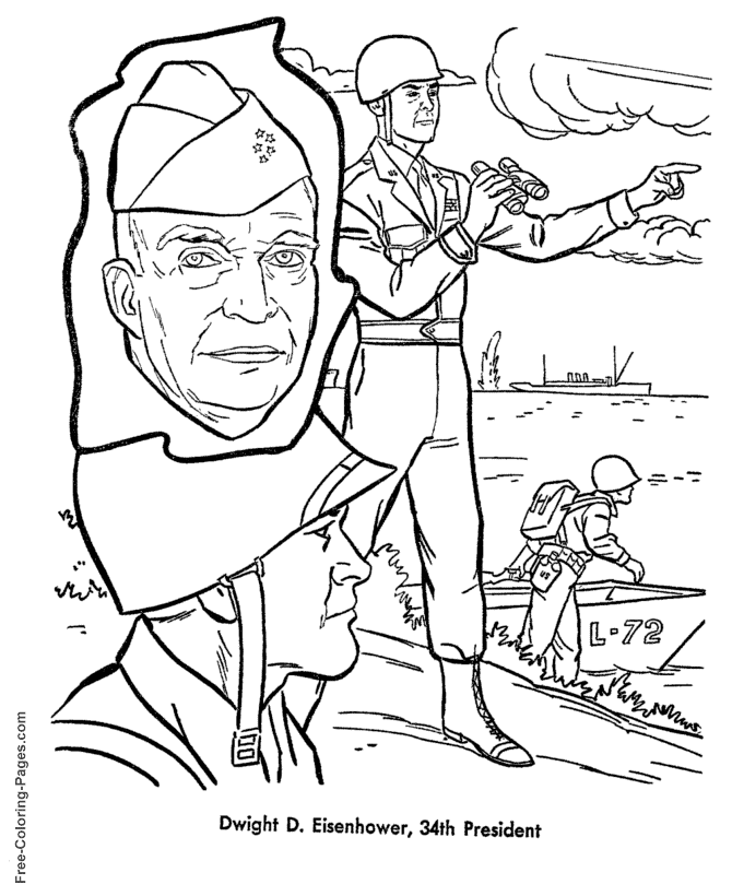 Dwight Eisenhower coloring page