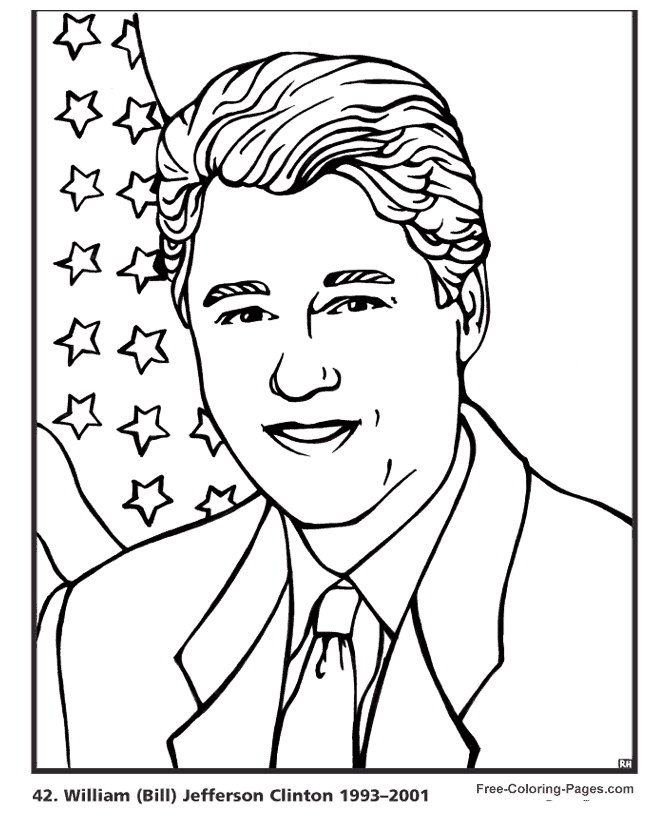 Bill Clinton coloring page
