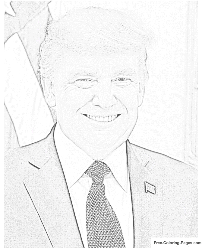 Donald Trump coloring page