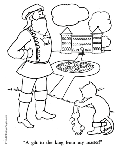 Coloring pages Puss in Boots story