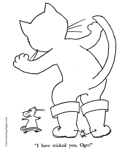 Printable Puss in Boots coloring pages