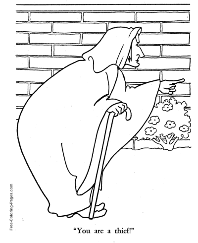 Story of Rapunzel coloring pages
