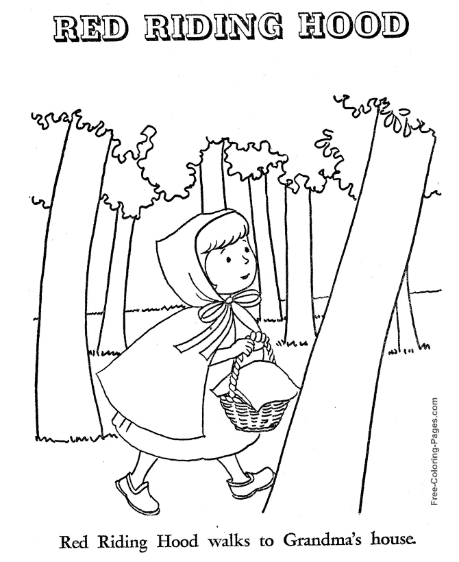 Red Riding Hood Story coloring page
