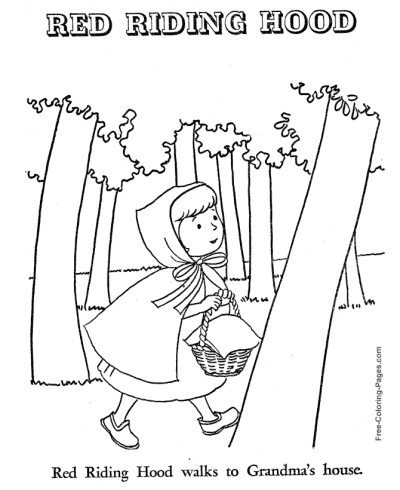 Red Riding Hood Story coloring pages