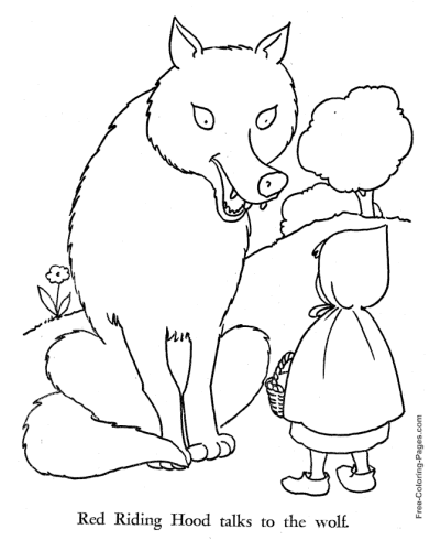 Free Little Red Riding Hood coloring pages